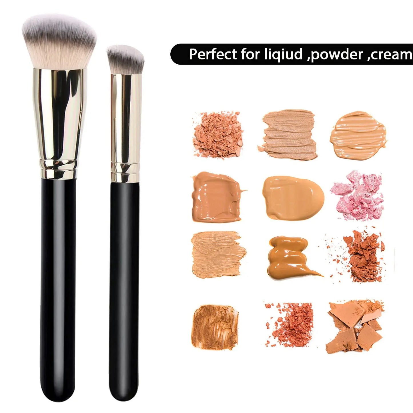 2 PCS Makeup Brush Professional Foundation Brush and Concealer Brush