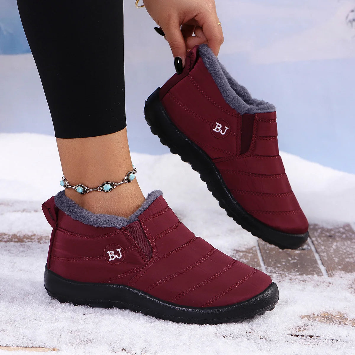 Trendy Comfort Winter Short Boots, Fashion Cold Resistant Footwear Perfect For City Shopping, Weekend Strolls