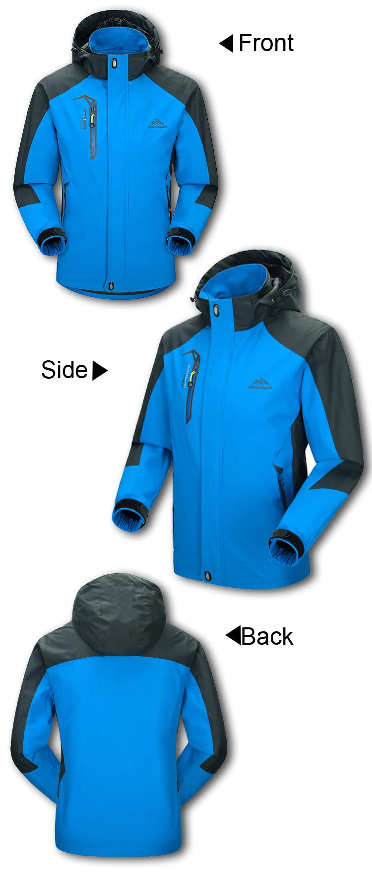 Trekking Outdoor Jackets for Men Autumn Classic Waterproof Rain Coats Hooded Camping Man's Rainwear Hiking Jacket and Pants