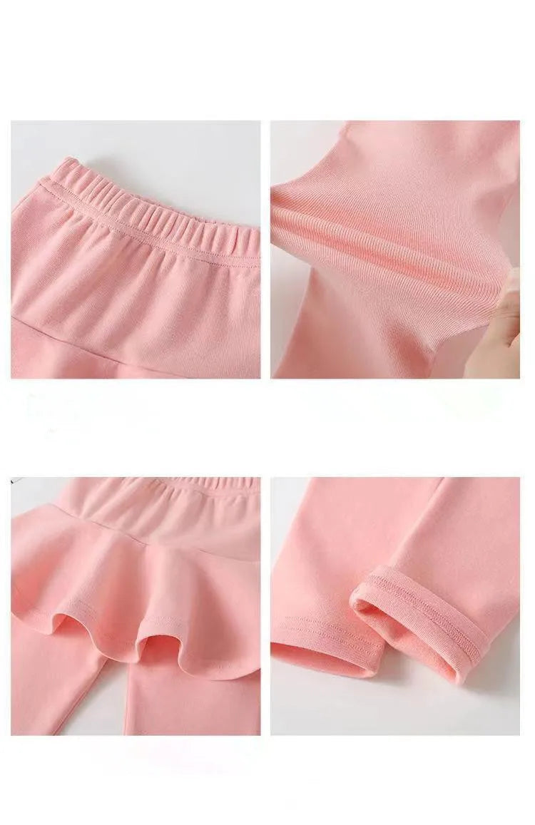 Children's Skirt Leggings Spring Autumn Leggings For Girls Cotton Baby Pants Kids Trousers Teenager Clothing 2 to 9 Years