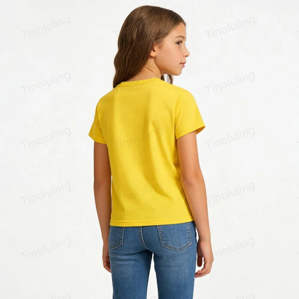 1 to 14 Years Boys Tshirt Plain Cotton Teenage Girls T Shirts Basic White Black Tees Korea Short Sleeve Summer Children Clothing