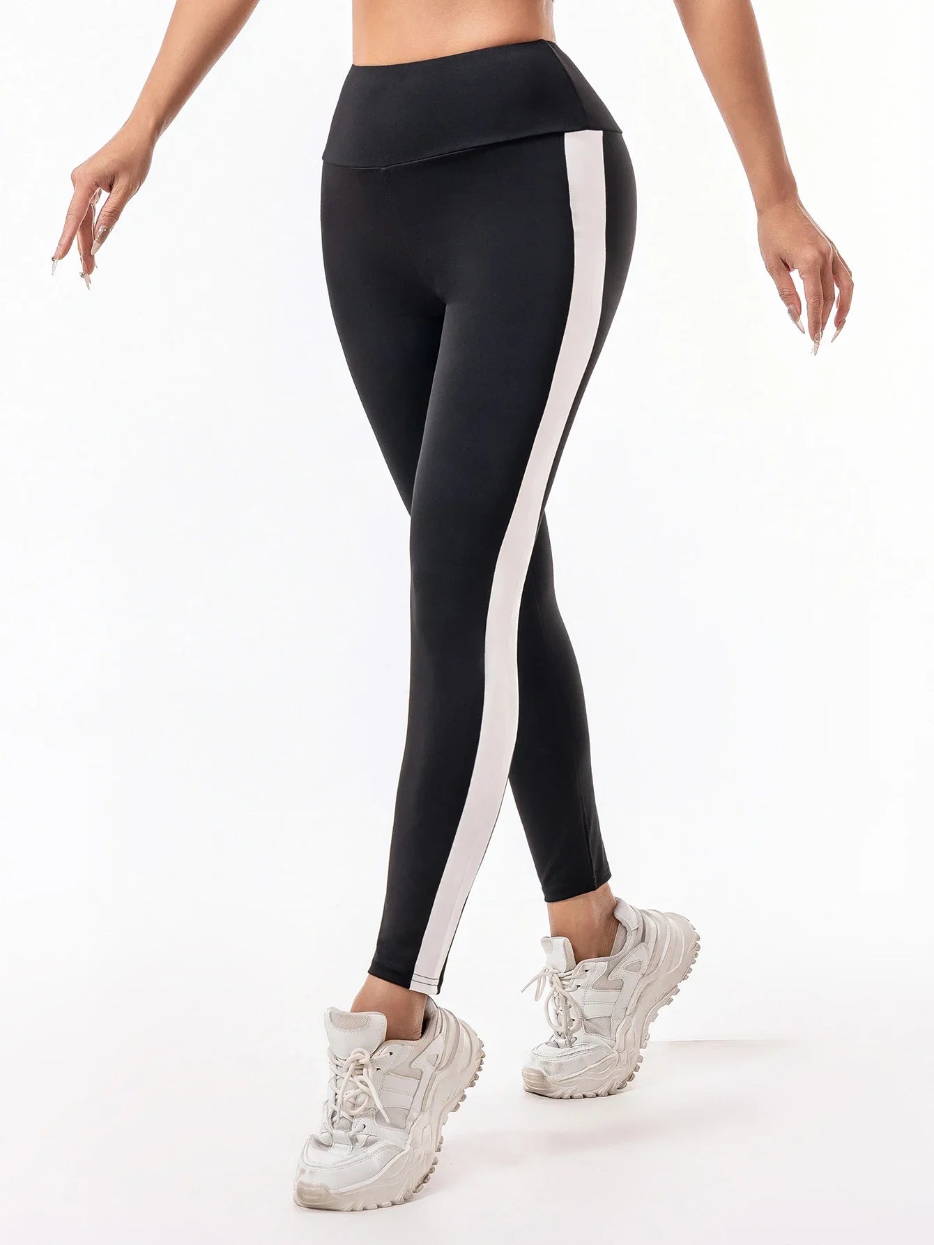 Leggings Women wear high-waisted elastic letter stretch leggings hip lift yoga fitness pants
