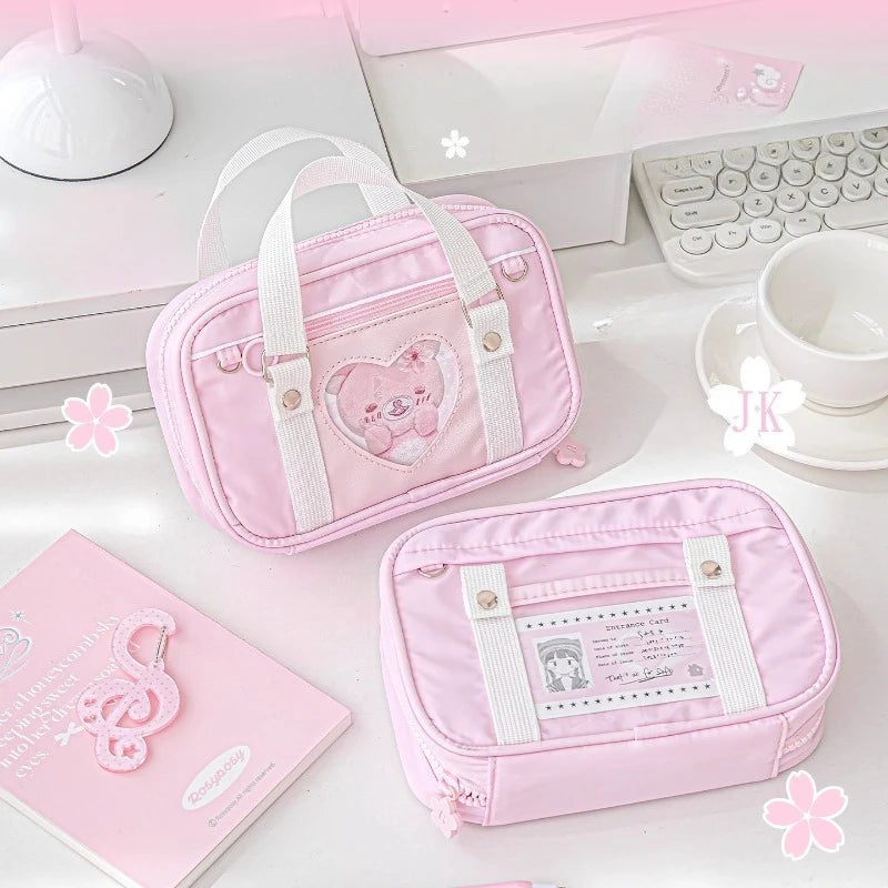 New Arrivals Large Capacity Makeup Bags  Academic Style Cosmetic Bag Multifunctional Fabric Storage Bag for Women Wholesales