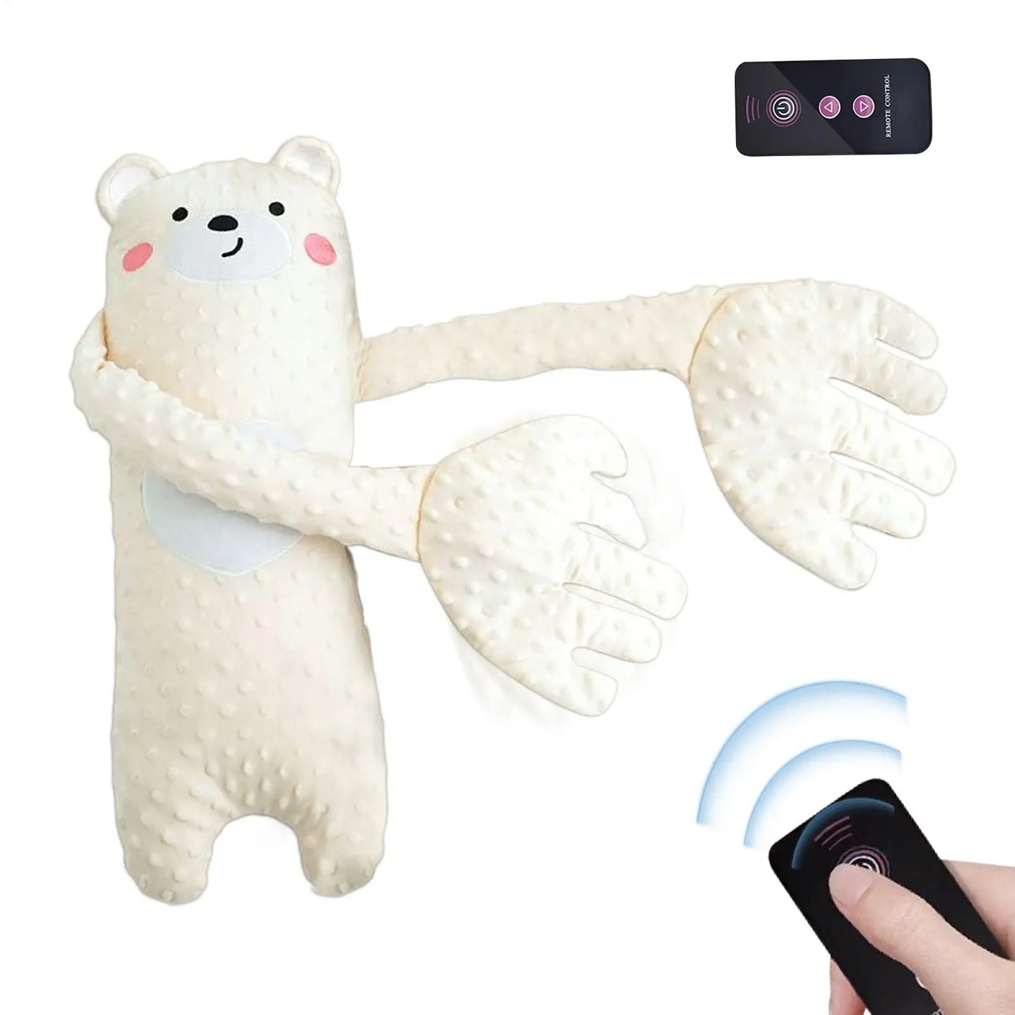 Baby Sleeping Patting Pillow with Soothing Palm Remote Control Electric Baby Hand Pillow Soothing Doll Palm Patting for Toddler