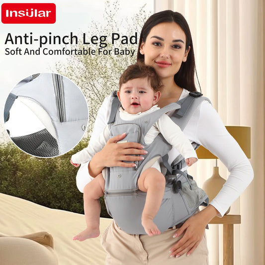INSULAR Baby Carrier Breathable Child Waist Stool With Hip Seat Waist Stool Front Hold Portable Multi-functional 0-2Y