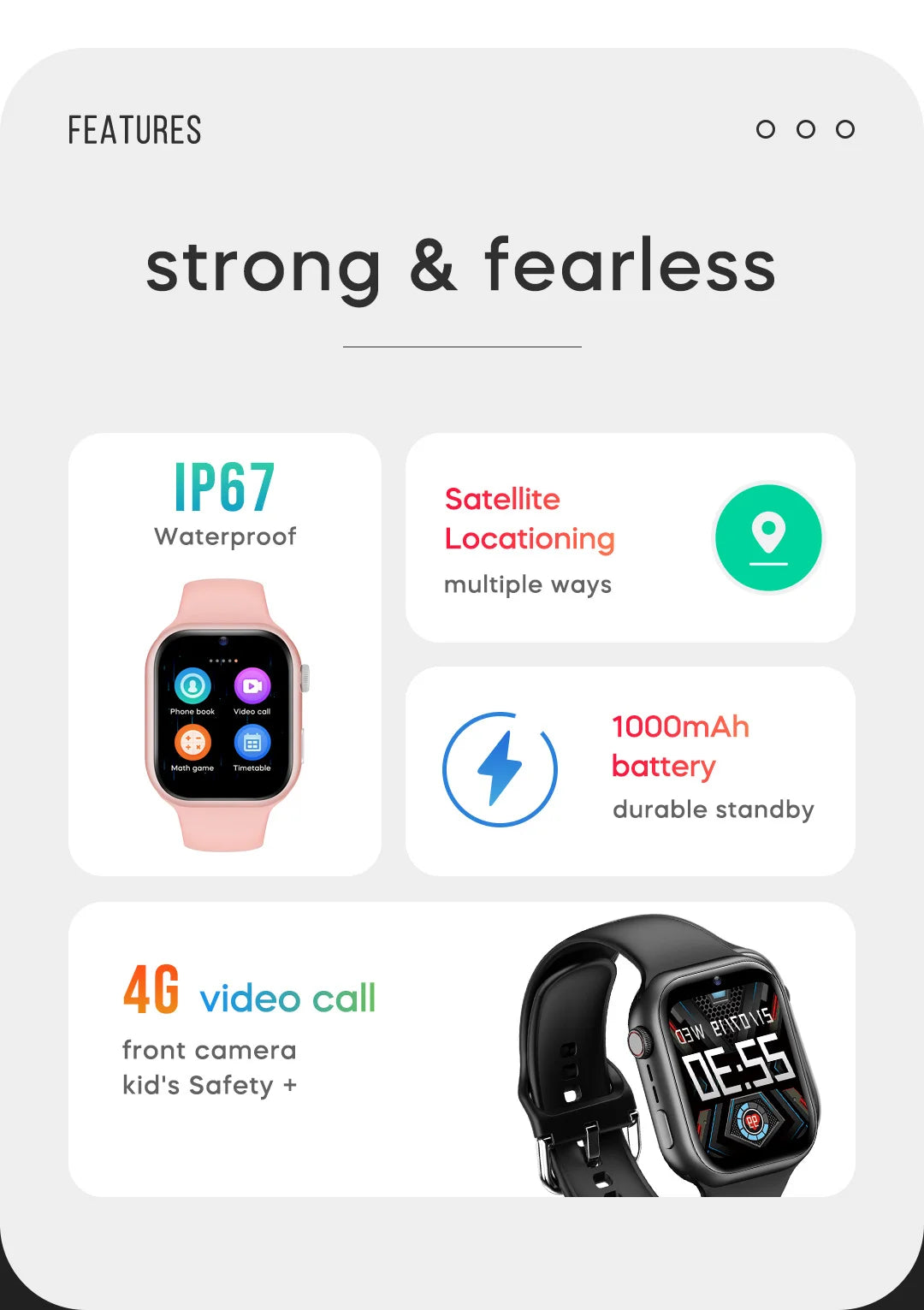 New K20 Kids Smart Watch HD Video Call 4G Smartwatch For Child Men Women GPS IP67 Waterproof 1000 MAh Big Battery Berserk