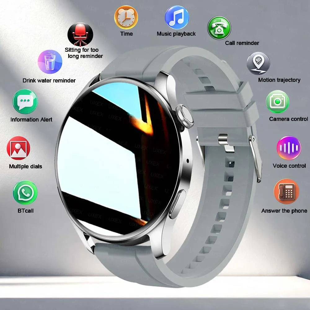 Smartwatch Men's Watch Business Watch Sporty Casual Watch 1.52 Inch Screen Features Multiple Sports ModesMusic Control Perfect