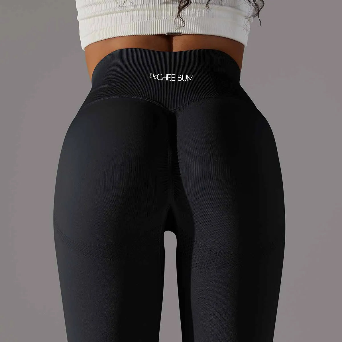 Women Yoga Leggings Pchee Bum Gym Leggings Seamless Sport Pants High Waist Fitness Leggings Bubble Butt Workout Running Pants