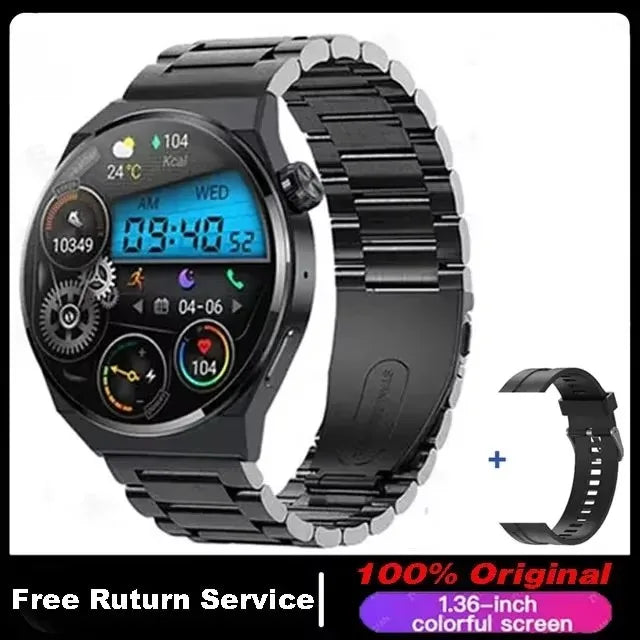 2024 New Smart Watch Men Women AMOLED 420*420 HD Screen Heart Rate Bluetooth Calls Waterproof SmartWatch Android IOS For Huawei