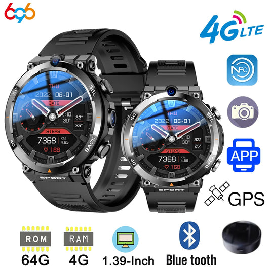 2024 New 1.5" Men HD Dual Camera GPS 4G Smart Watch Video Call WIFI Waterproof NFC APP Download Sports Fitness Women Smartwatch