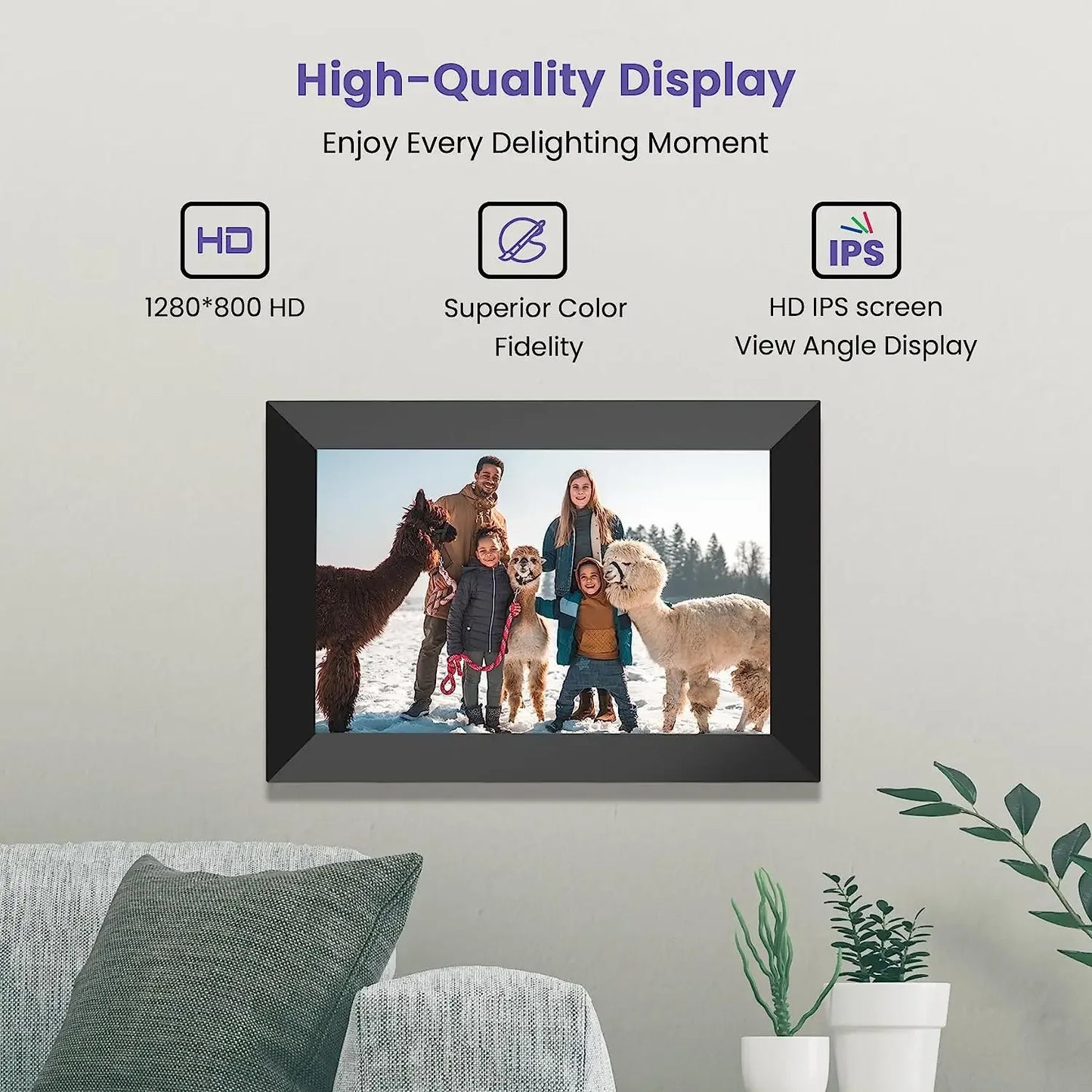 Frameo 10.1 Inch Smart WiFi Photo Frame Digital Picture Frame HD IPS Touch-screen 32 GB
