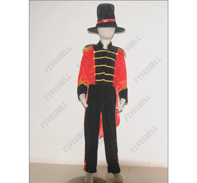 Deluxe Child Ringmaster Medieval Cosplay Jacket Costume Magician Circus for  Adult and Boys Kids Lion Tamer Book Week