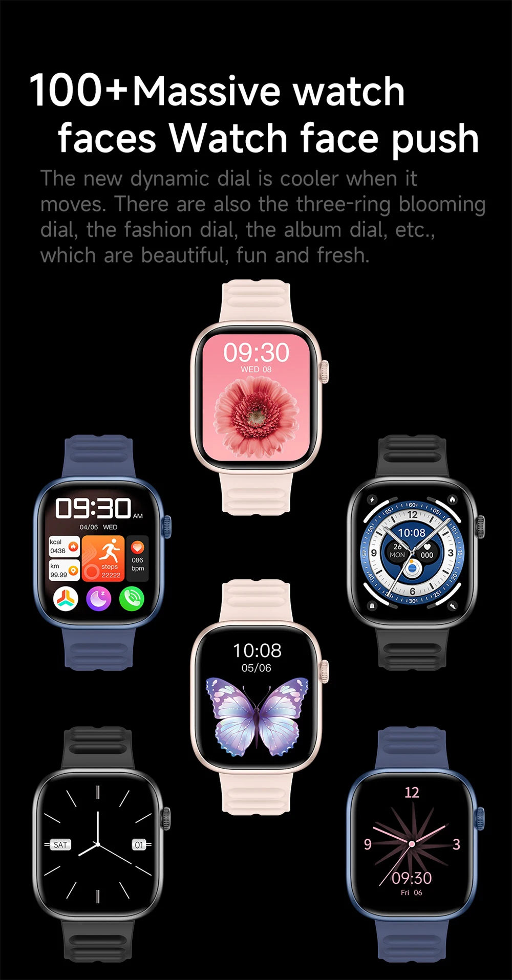 Smartwatch For Men Women Sports Call Smart Watch Fitness Tracker Heart Rate Monitor Custom Dial Watches Heart Rate Waterproof