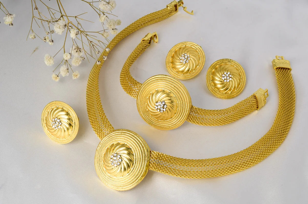 ZEADear Jewelry Sets Egg Shape Bridal Wedding Earrings Necklace Bracelet Ring Gold Plated Anniversary Jewellery Wholesale Gift