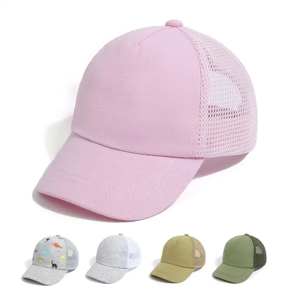 Sombrero de béisbol con estampado de dinosaurio para niños, sombrero para el sol, ajustable, de 0 a 5 años, de secado rápido, para niños y niñas