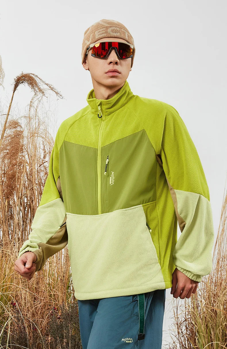 VECTOR Unisex Half-Zip Fleece Jacket for Camping and Hiking with Technology and Fleece Rain Jacket Men Jackets Jaqueta Feminina