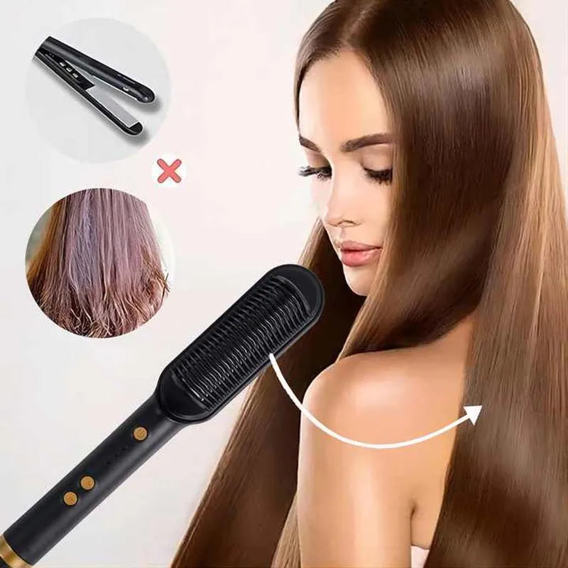 Hair Dryer Comb Curling Irons Beauty Products Hair Brushes Fast Heating Hair Straightener Comb