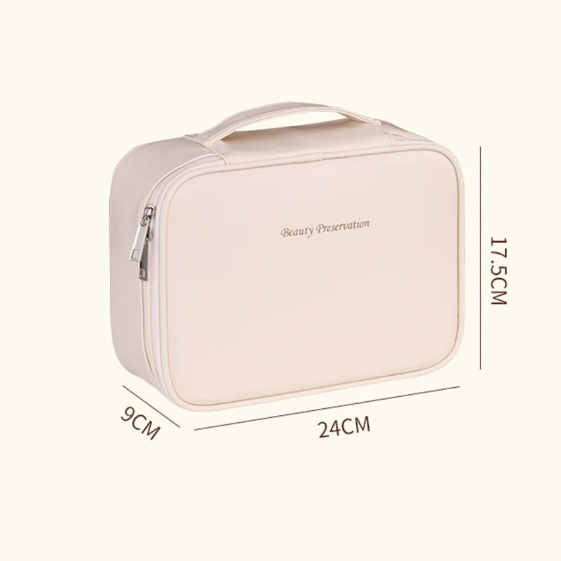 Makeup Bag Women's Cosmetic Bag Double Layer Large Capacity Portable Storage Bag Travel Organizer Waterproof Toiletry Bag