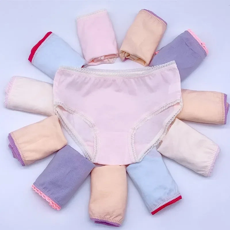 Lote de 12 unidades de ropa interior para niñas, bragas de algodón, calzoncillos cortos para niños, calzoncillos para niños