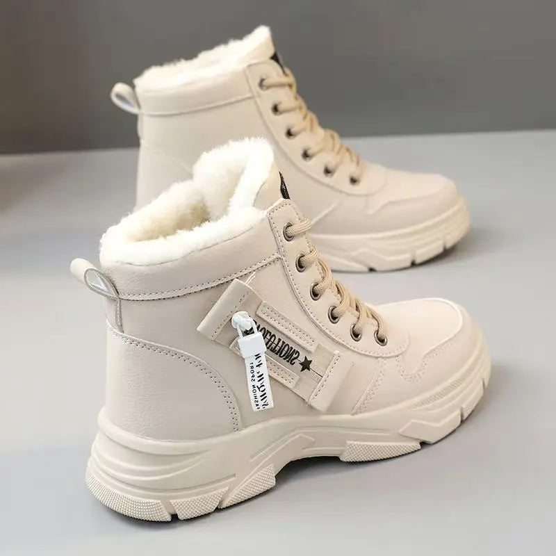 New Winter Women Boots Lace Up Women Sneakers Snow Ankle Boots Waterproof Platform Boots Comfortable Warm Casual Shoes for Women