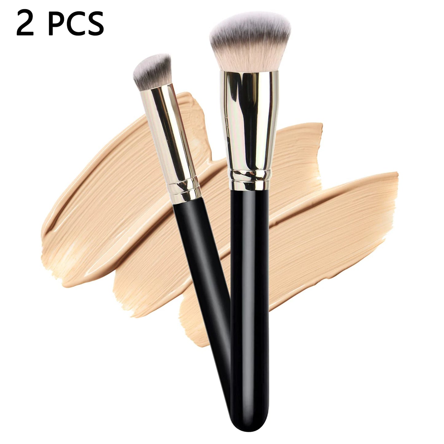 2 PCS Makeup Brush Professional Foundation Brush and Concealer Brush