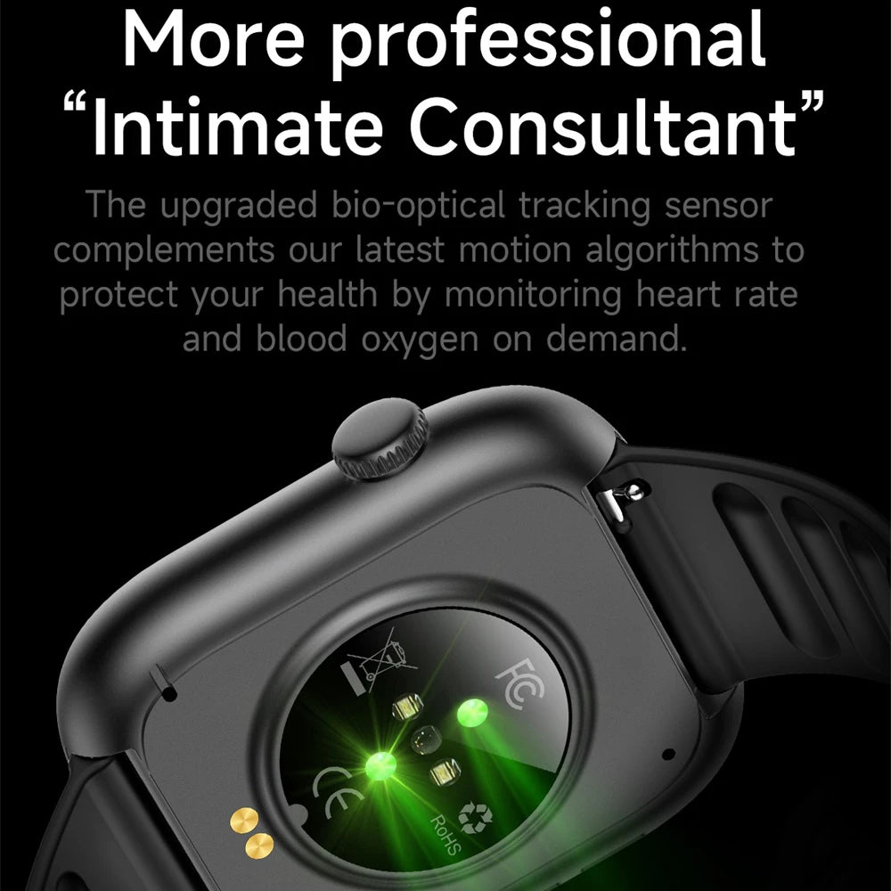 Smartwatch For Men Women Sports Call Smart Watch Fitness Tracker Heart Rate Monitor Custom Dial Watches Heart Rate Waterproof