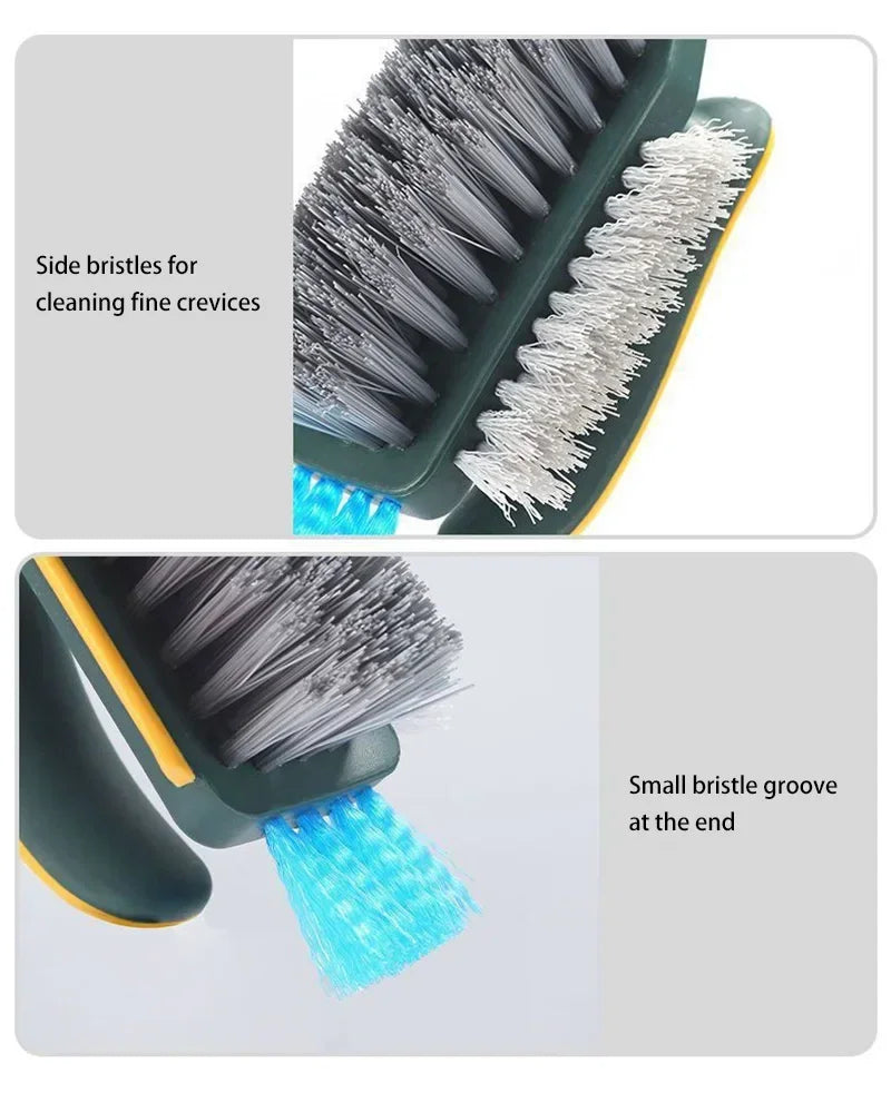 3-In-1 Multi-Function Cleaning Brush Hard Bristle Scrub Brush With Gap Brush T-Handle Grout Cleaner For Bathroom Kitchen Window