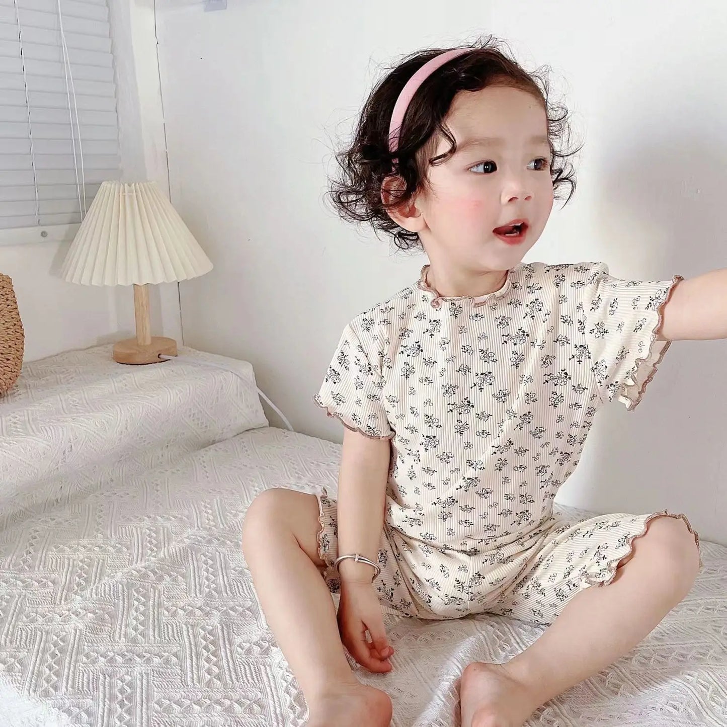 Children's Sleepwear Clothes Set Kids Baby Summer Outdoor Wear Home Wear Fashion Casual Toddler Infant Girls Suit