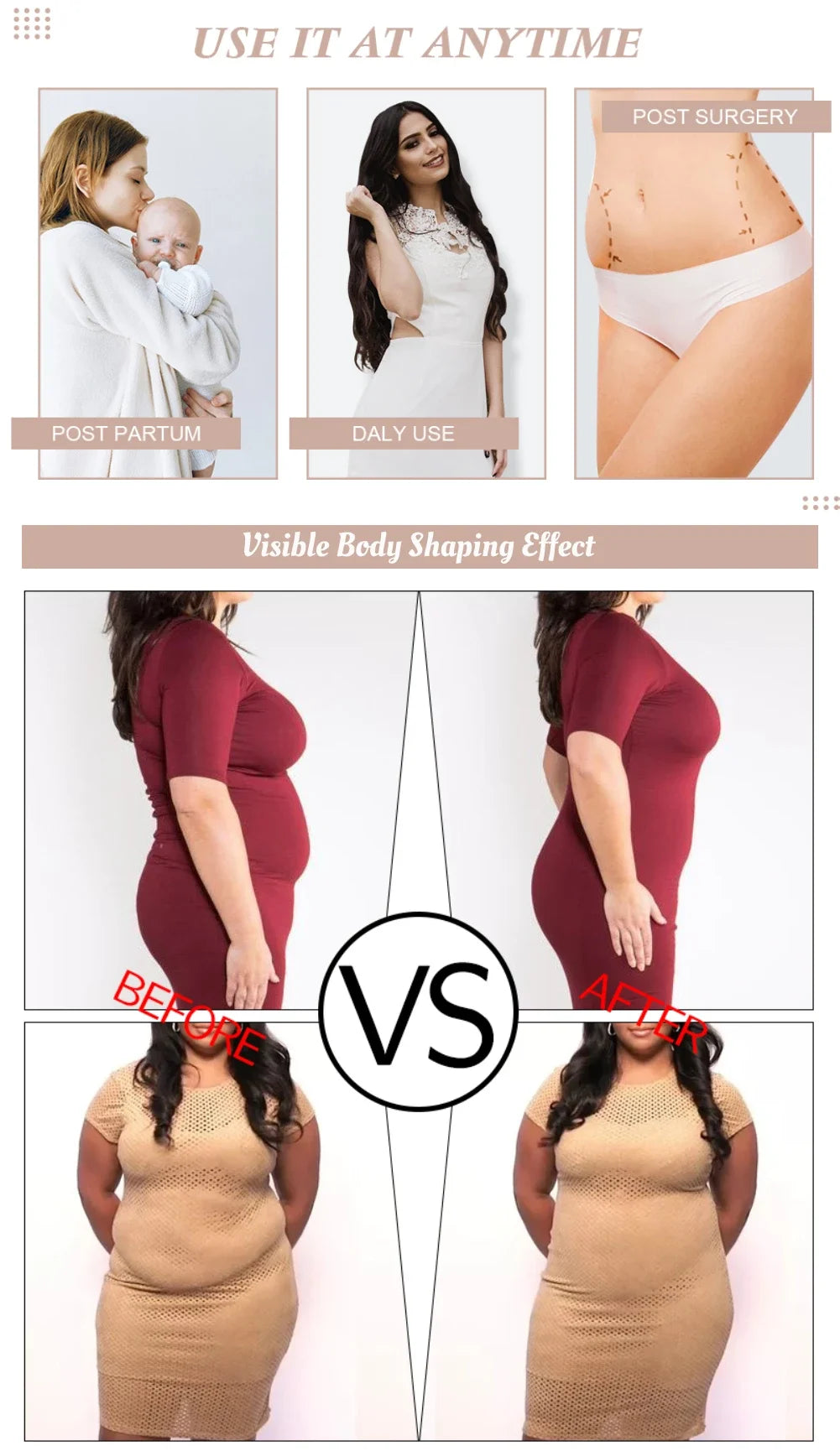 Fajas Colombianas High Compression Shapewear Bodysuit - Tummy Control, Butt Lifter & Postpartum Recovery Body Shaper for Women