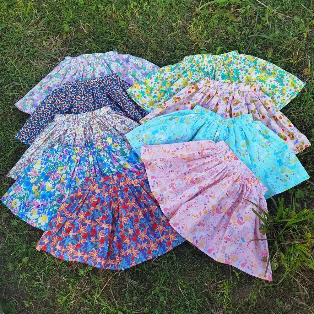 Summer Floral Print Girls Skirt Shorts For Children Clothing Skirt-pants Kids Tutu Shorts Loose Leg Pants Baby Clothes Size 2-10