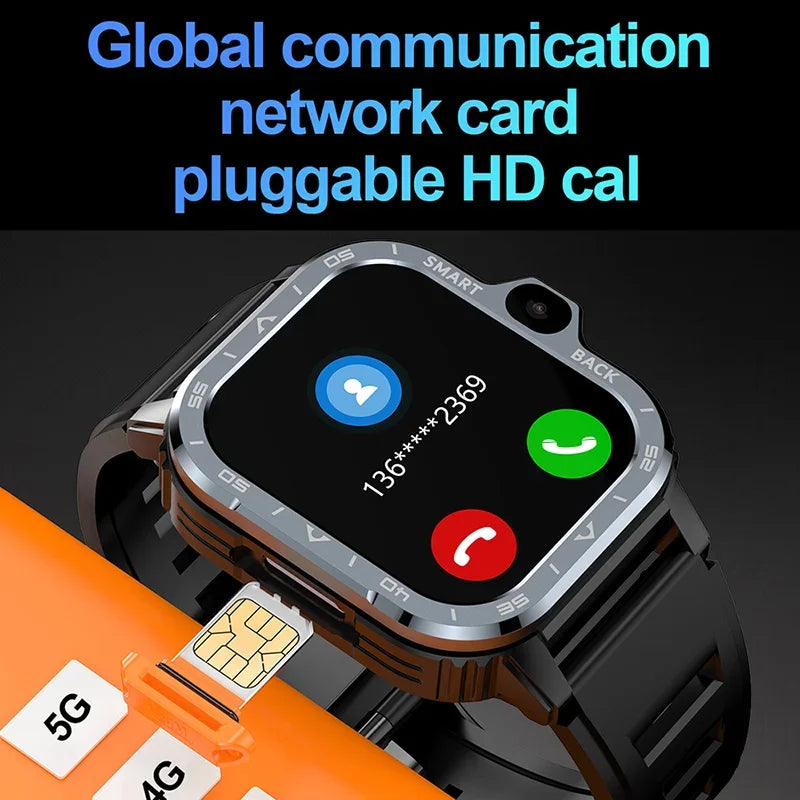 4G LTE Smartwatch Built-in GPS That Combines Video Voice and WiFi Call Messaging NFC 2 HD Cameras Play Store Smart Watch for Men