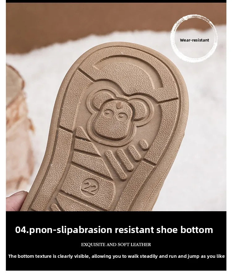 Winter Plush Boots For Children Soft Warm Velvet Snow Boots For Kids Anti-slippery Waterproof Boy's Girl's Winter Boots