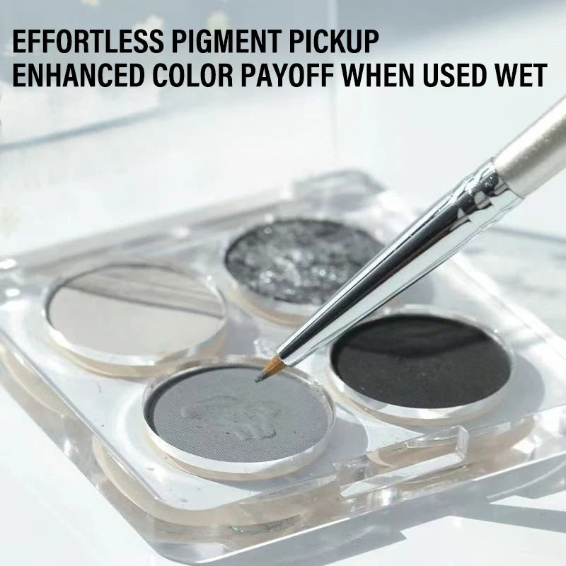 7 Pcs Professional Eye Makeup Brush Set, Bent Angled Eyeliner & Concealer Brush, Under Eye Aegyo Sal Tear Trough Shadow Tool
