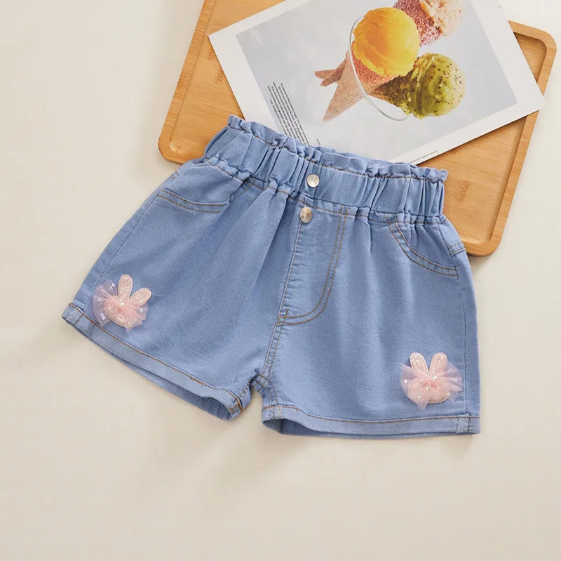 Adorable Baby Boys Shorts Summer Casual Denim Short Pants for Toddler Girls Pockets Design Clothing Children Jeans Pants