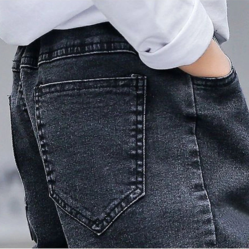 IENENS, pantalones vaqueros para niños, ropa para bebés, pantalones clásicos, ropa vaquera para niños, pantalones informales con lazo para niños de 4 a 11 años
