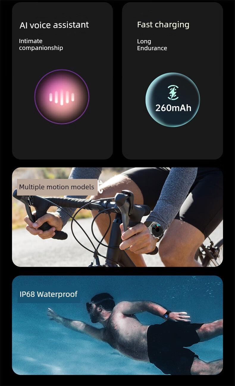 New Arrival GT3 Smart Watch Watch3 Huaqiang North Gt4pro Top with NFC Access Control Waterproof Multi-Function Spaceman