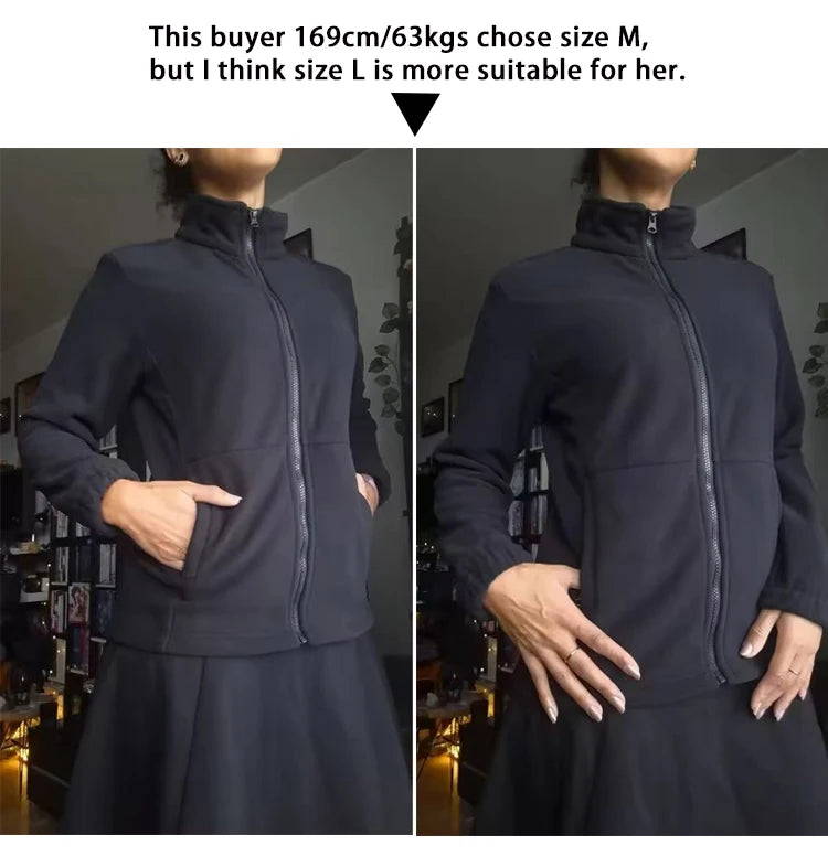 Winter Women's Wool Jacket Stand Collar Warm Breathable Cold Resistant Casual Comfortable Outdoor Travel Hiking Clothing