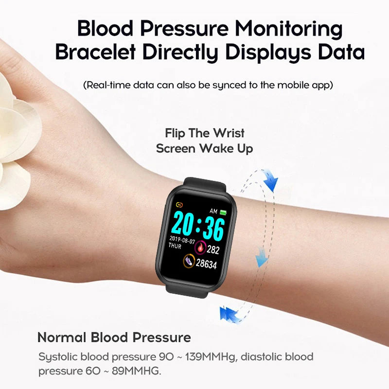 Smart Bracelet Smart Watches Men Women Gifts Sports Blue Tooth Band Heart Rate Blood Pressure Fitness Tracker For Android IOS