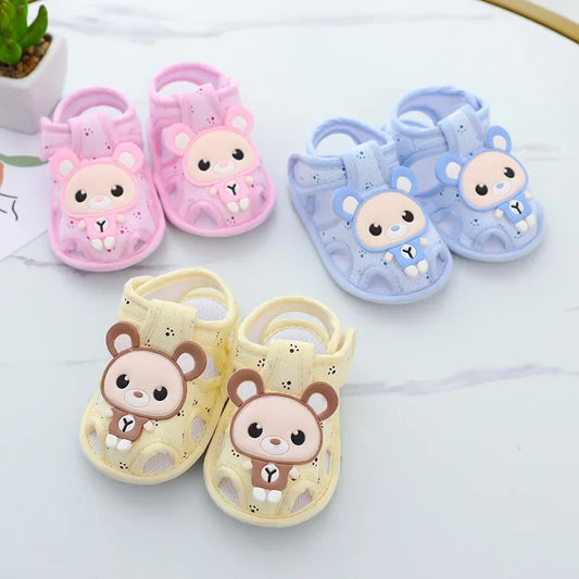 Newborn Baby Summer Sandals Kids Canvas Shoes Casual Soft Crib Shoes Toddler First Walkers Baby Sandals Boys Girls Clogs