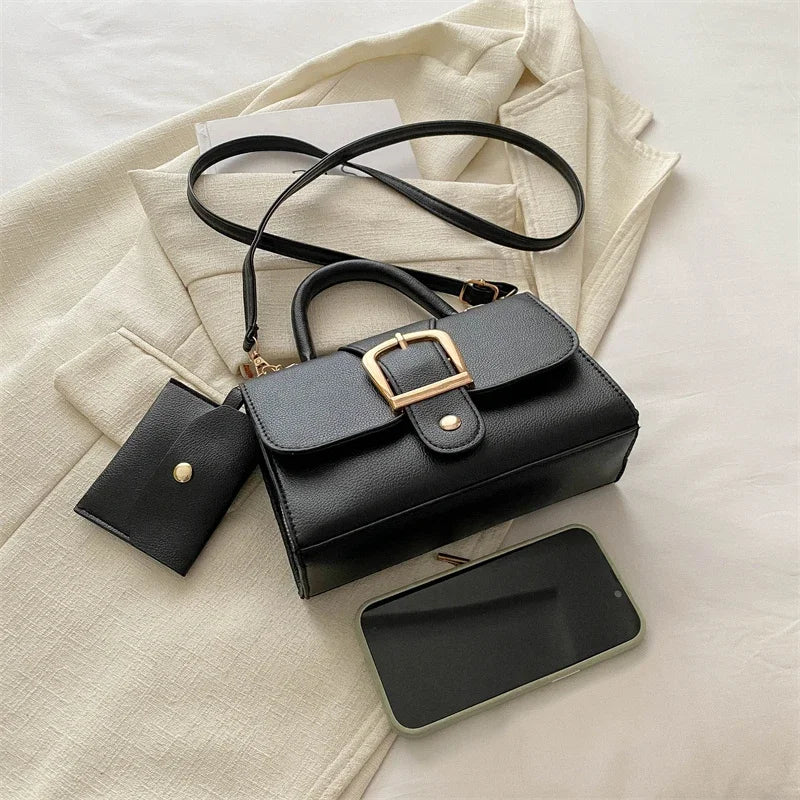 7 Color Pu Leather Ladies Brand Shoulder Bag With Coin Purse Crossbody Small Phone Bag Female Flap Messenger Bag Silver