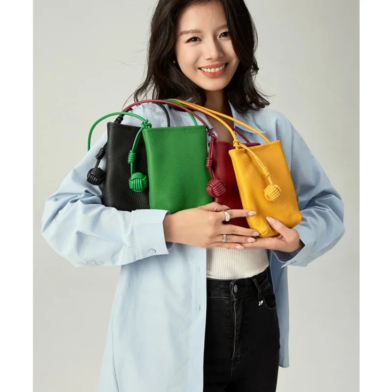 YANATARI mini Small Genuine Leather vintage Bag Crossbody Bag Luxury Hit Product Mobile Phone Shoulder Bag Women Mobile Bag