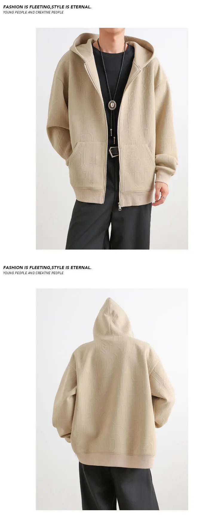 Jacket Mens 2025 Autumn New Hooded Jacket man Streetwear Trendy Outerwear Innovative Fabric Casual Coat Urban Style Lightweight