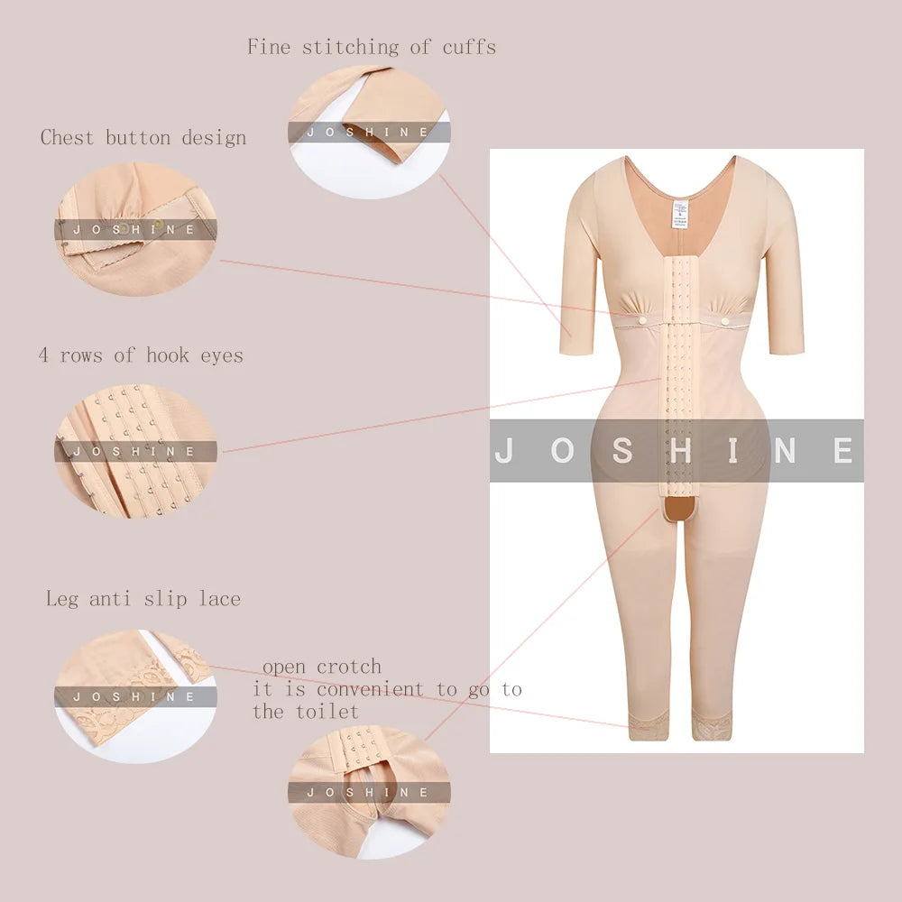 Fajas Colombianas Body Shaper Girdles for Women Tummy Control Post Surgery Compression Female Butt Lifter Shapewear Bodysuits