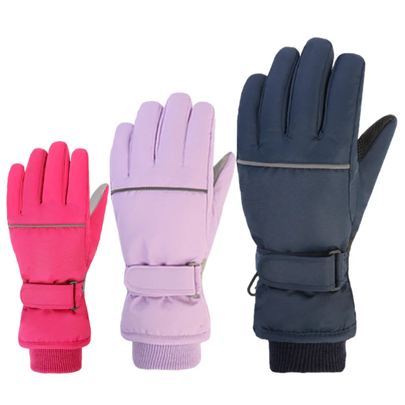 High Quality Kids Ski Gloves Winter Snowboard Snow Children Glove for Boys Girl Waterproof Thicken Mittens Keep Finger Warm