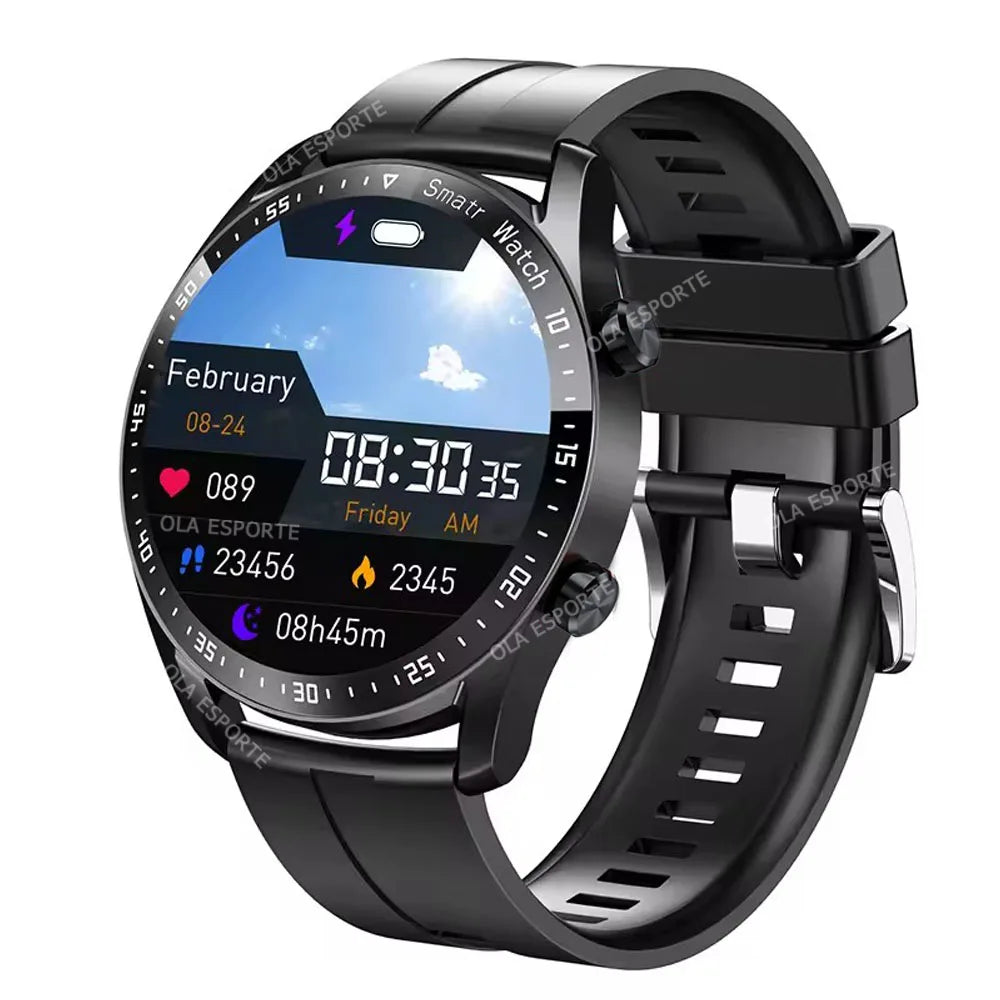 ECG+PPG Bluetooth Call Smart Watch Men Laser Health Blood Pressure Fitness Sports Watches Man Sports IP67 Waterproof Smartwatch