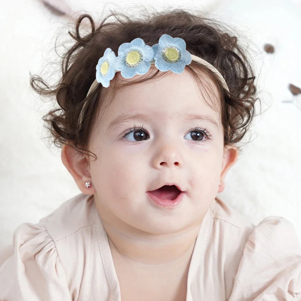 1pcs Baby Girls Flower Headband for Children Elastic Soft Sequin Butterfly Headband Newborn Toddle Kids Bows Hair Accessories