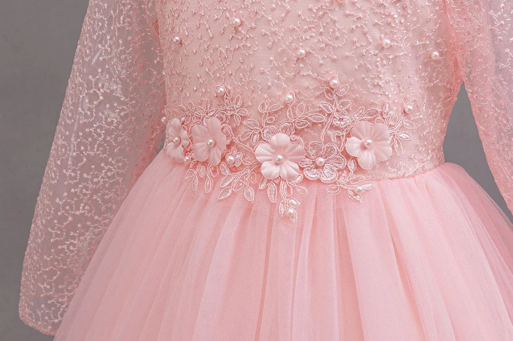 girls dress Long dresses for girls aged 4-12 Birthday dress Gorgeous and elegant beauty pageant dress Wedding flower girl dress