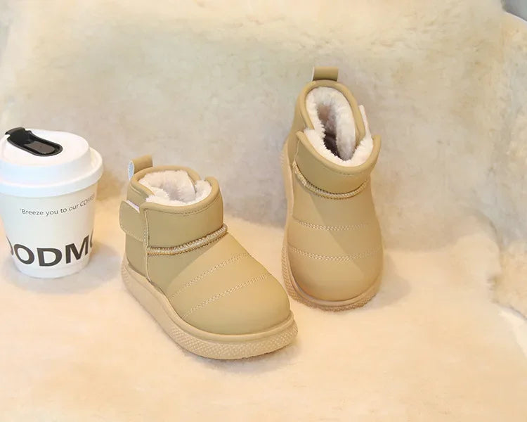 Winter Girl Outdoor Snow Boots New Causal Children's Cotton Boots for Boys Soft Warm Furry Hairy Kids Fashion School Ankle Boots
