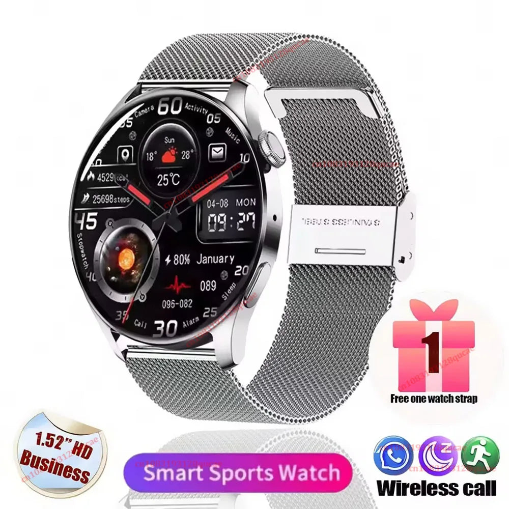 2026 New Smart Watch Men AMOLED HD Screen GPS Motion Trajectory Heart Rate Bluetooth Call SmartWatch Waterproof Android iOS Ht30