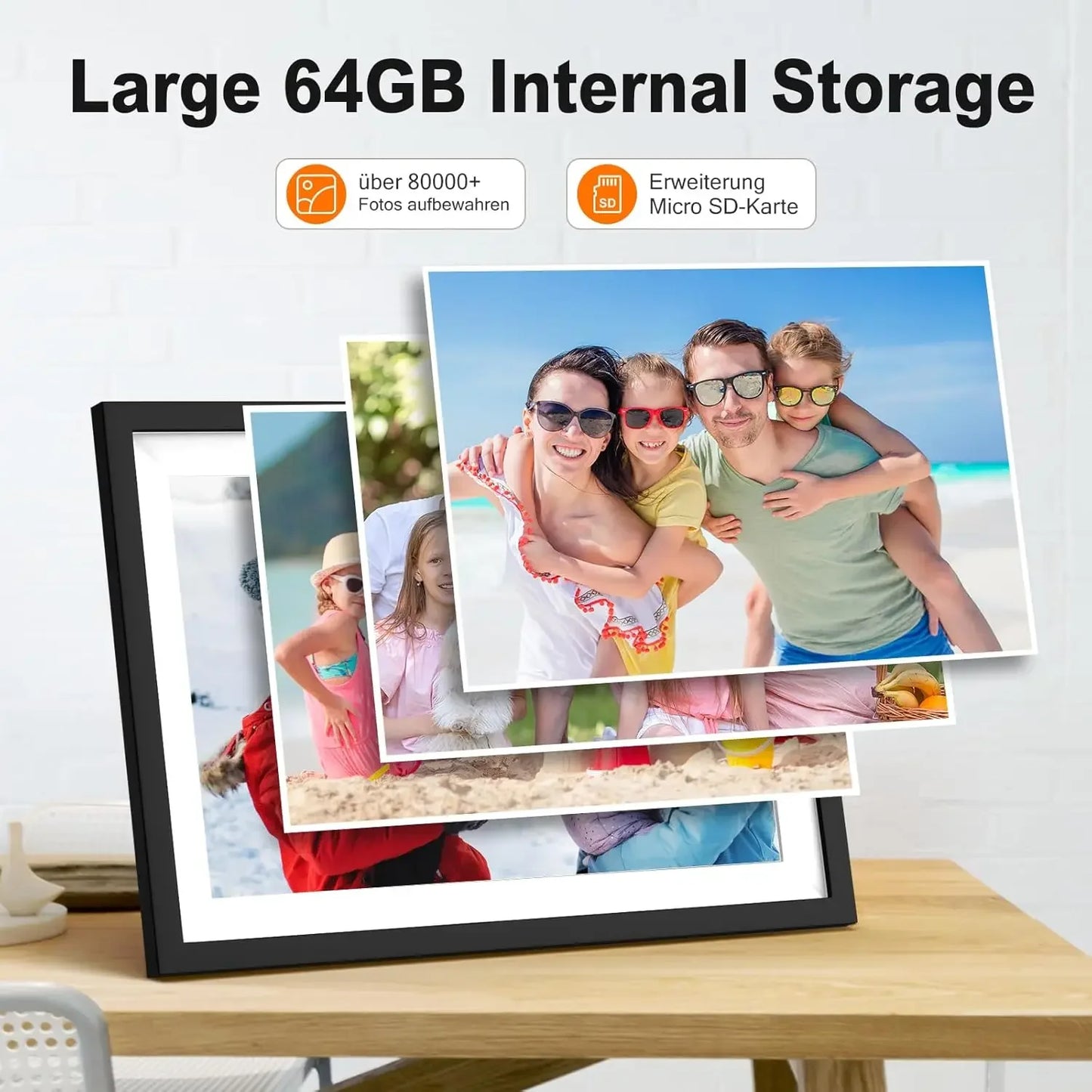 Frameo 10.1 Inch Smart WiFi Photo Frame Digital Picture Frame HD IPS Touch-screen 32 GB